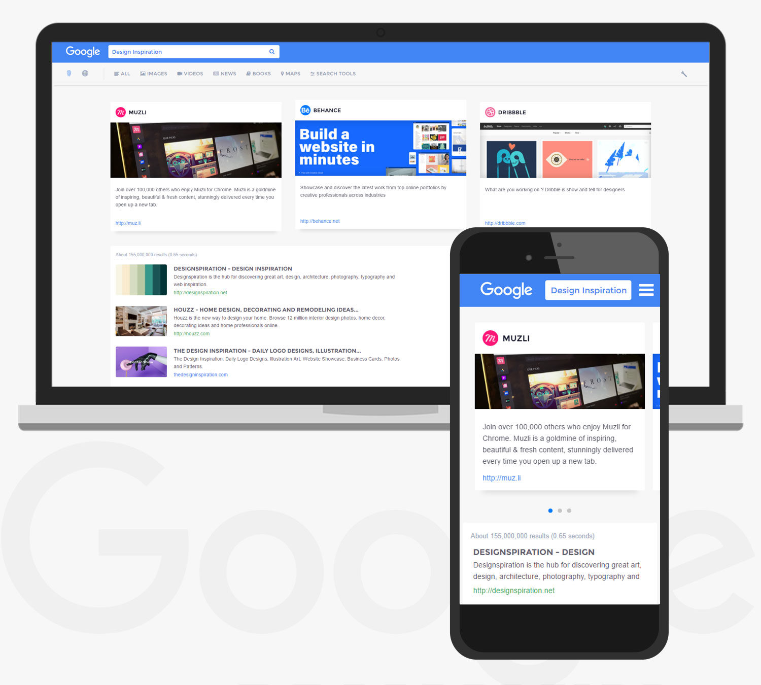 Google Redesign: Responsive frontend integration of a Google redesign concept, built with native HTML and CSS.